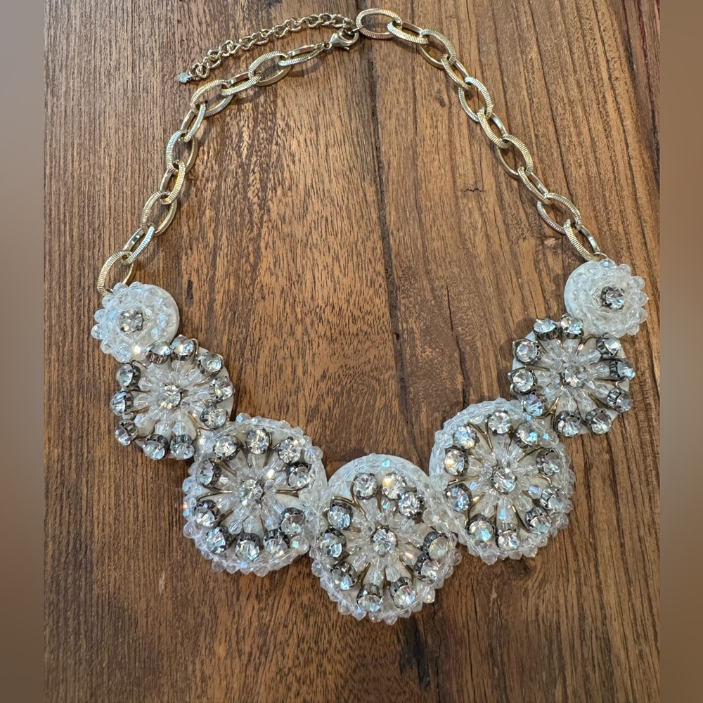 J Crew Elegant Flower Necklace